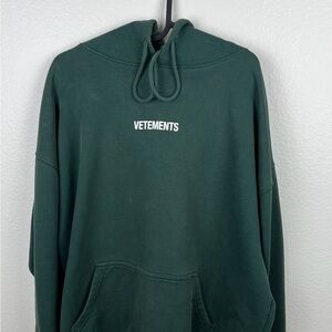 Vetements Limited Edition Logo Hoodie Green